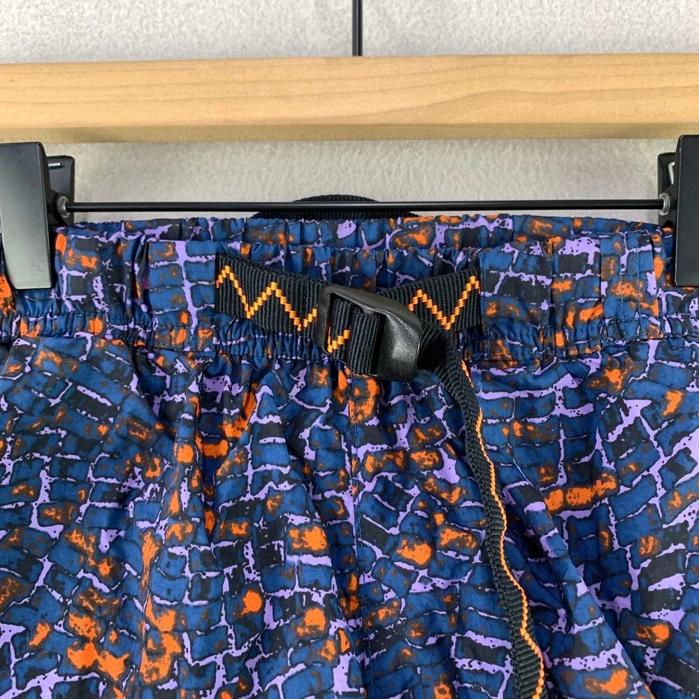 Nike ACG Belted Nylon Shorts Women M Blue Orange Retro Hiking Trail